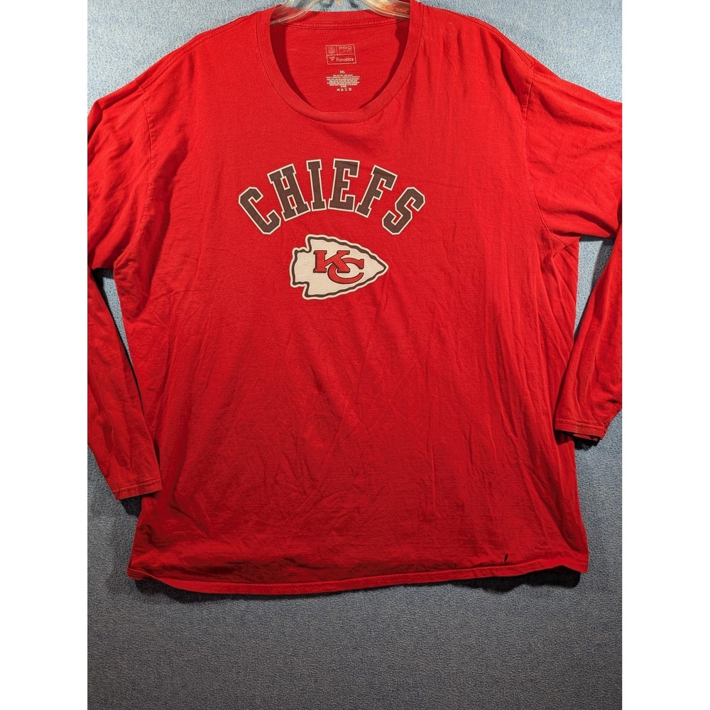 Kansas City Chiefs Shirt Mens 3XL Red Long Sleeve NFL Football Graphic